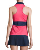 MB Court Central Sleeveless Polo Shirt, Red