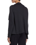 Cashmere-Blend Open-Front Cardigan, Phantom