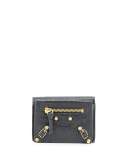 Classic Mini Leather Wallet, Gray