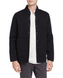 Twill Jacquard Field Jacket, Black