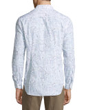 Leonardo Long-Sleeve Woven Shirt, Multi