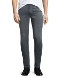 Sartor Powerlines Skinny-Leg Denim Jeans, Dark Gray