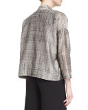 Streaked Hand-Painted Cropped Jacket