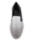 Grove Men's Glittered Slip-On Sneaker, Black/Silver
