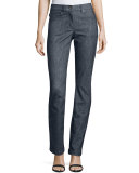 Five-Pocket Straight-Leg Jeans, Flannel