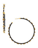 Diamond Crivelli Cross Large Hoop Earrings