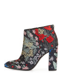 Cambell Floral Ankle Boot, Gray/Multi
