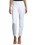 Gia Straight-Leg Ankle Pants, White