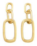 Murano 18k Brushed Gold Link Drop Earrings