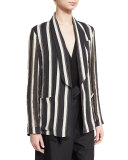 Monili Striped Shawl-Collar Jacket, Multi