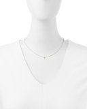 E Initial Pendant Necklace with Diamond