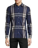 Nelson Check Stretch-Cotton Shirt