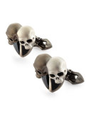 Men's Double-Skull Cuff Links