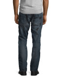 5620 3D Super-Slim Jeans, Dark Aged Splatter