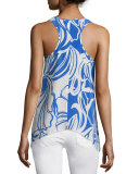 Malie Sleeveless Printed Racerback Tank 