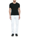 Ricky Five-Pocket Slim-Fit Jeans, White