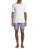 Evan Striped Drawstring Shorts, Multicolor
