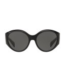 Don't Bother Me Oval Sunglasses, Black
