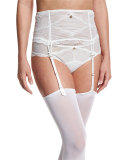 Présage Lace Garter Belt, Milk