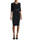 Jackie 3/4-Sleeve Sheath Dress