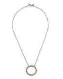 Oval Pendant Necklace with Champagne Diamonds