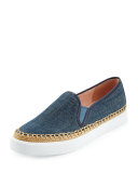 cory denim slip-on sneaker, blue