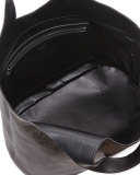 Miranda Metallic Medium Tote Bag with Pouch, Gunmetal
