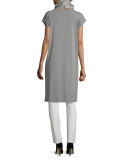 Washable-Crepe Straight-Leg Pants