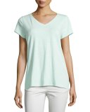 Short-Sleeve V-Neck Jersey Tee