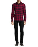 Slim Skinny-Leg Denim Jeans, Black