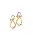 18k Infinity Nail Earrings with Diamonds
