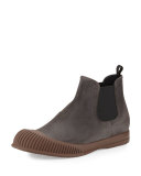 Mud-Guard Suede Chelsea Boot, Gray