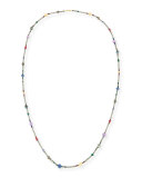 Long Bohemian Mixed-Gem Necklace, 55"L