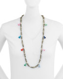 Bianca Beaded Tassel Necklace, 42"