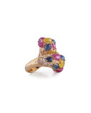 Mixed Sapphire & Diamond Bypass Ring