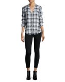 Edgemont Ultra-Skinny High-Rise Ankle Jeans, Black Shadow