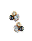 Baroque Pearl Cluster Earrings