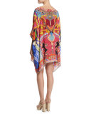 Half-Sleeve Embellished Short Caftan Dress, Freedom of Play