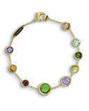 Jaipur 18K Gold Mixed Semiprecious Stone Bracelet, 7"