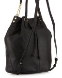 Cynnie Leather Sling Bag, Black