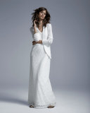 Aster Knit Lace Racerback Maxi Dress, White 