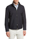Reversible Tech Bomber Jacket, Navy