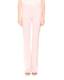 Serge Zip-Front Flare-Leg Pants, Shell Pink