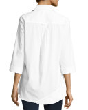 Jenna Tiered-Ruffle Long Blouse