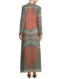 Wish Long-Sleeve Printed Maxi Dress, Multi, Petite 