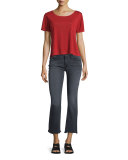 Le Crop Mini Boot-Cut Jeans, Preston