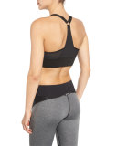 Royal Embossed Sports Bra, Black Python