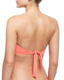 Starfish Hue Twist-Front Reversible Swim Top, Orange