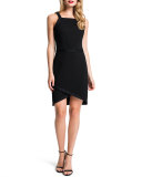 Billie Lace-Trim Tulip-Hem Dress, Black