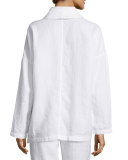 Heavy Linen Jacket with Pockets